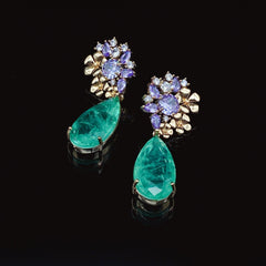 Ethnic Rhinestones Drop Zircon Earrings