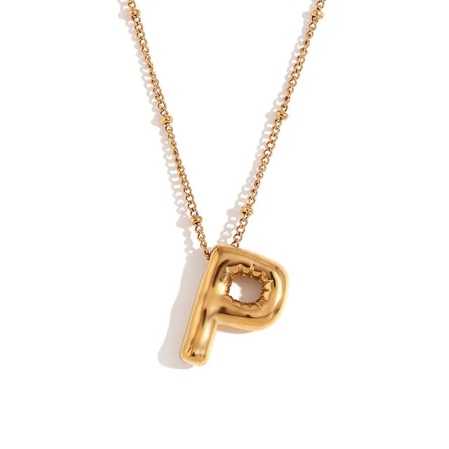 Alphabet Pendant Plated Necklace