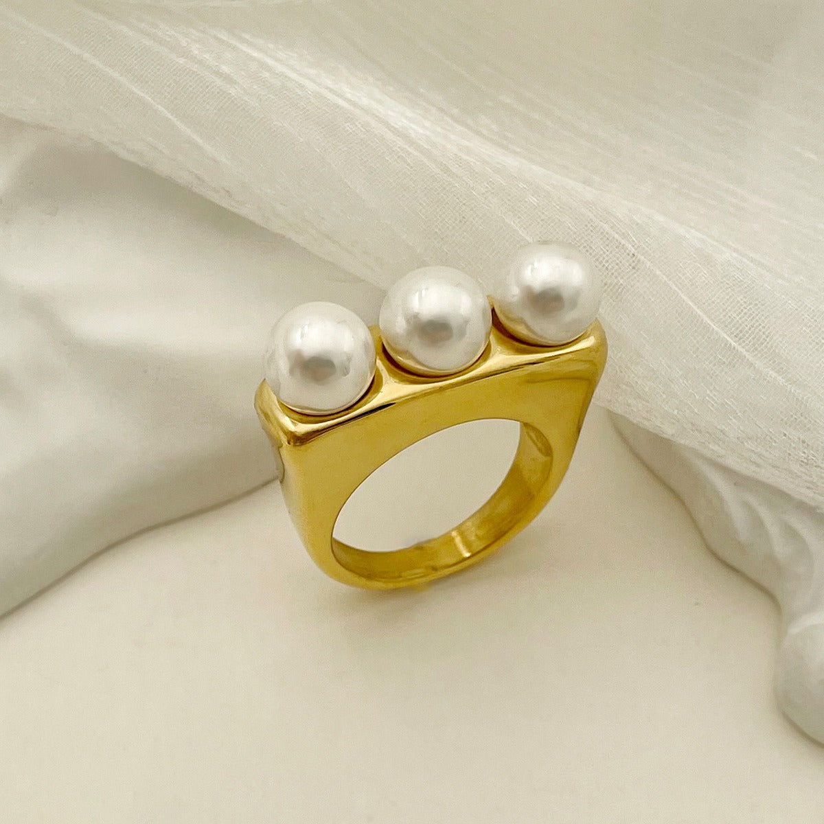 Pre Order:  Triple Pearl Ring