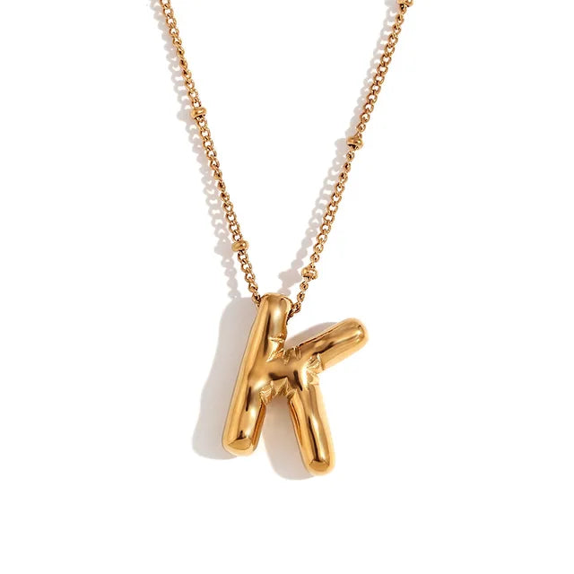 Alphabet Pendant Plated Necklace