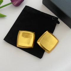 Irregular Square Clip Earrings