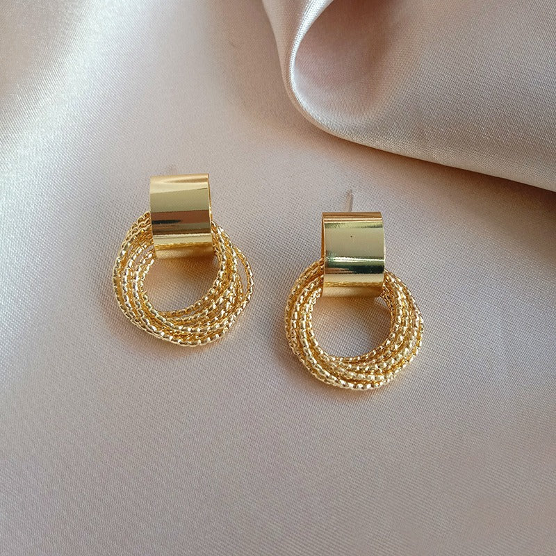 Elegant Hoop Needle Earrings