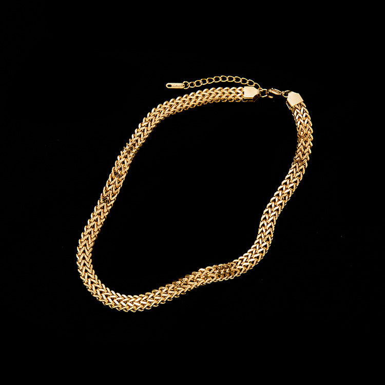 Double Wheat Chain Necklace