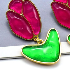 Tulips Resin Drop Earrings