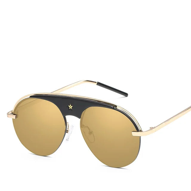 Retro Single Bridge Star Sunglasses