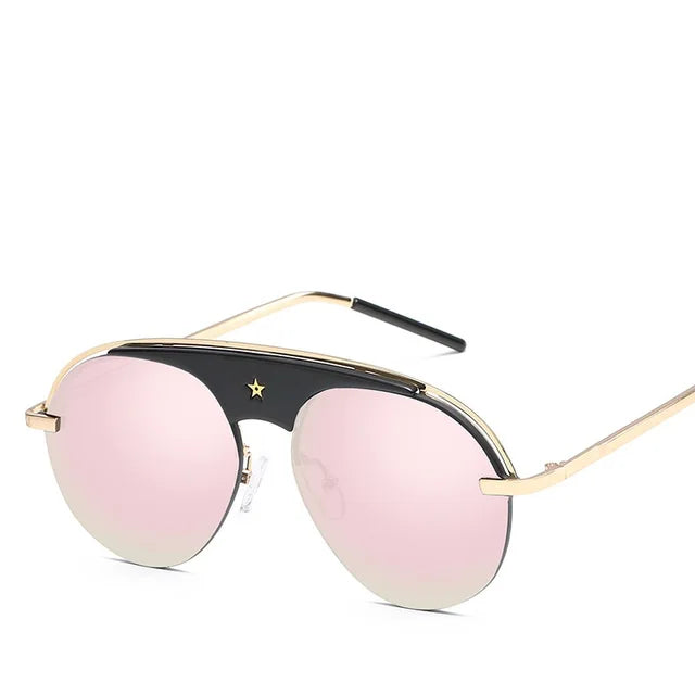 Retro Single Bridge Star Sunglasses