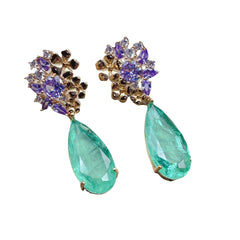 Ethnic Rhinestones Drop Zircon Earrings