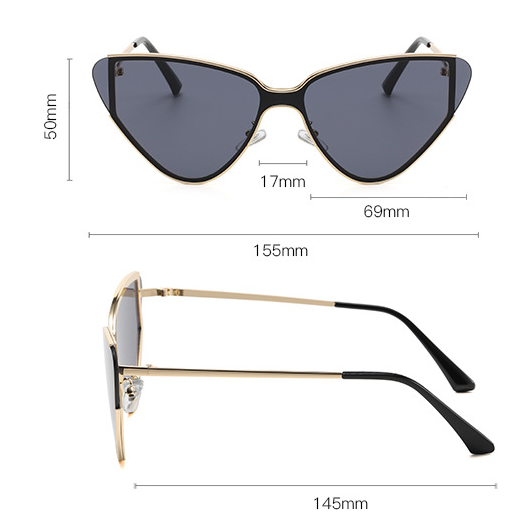 Round Edges Angular UV400 Sunglasses