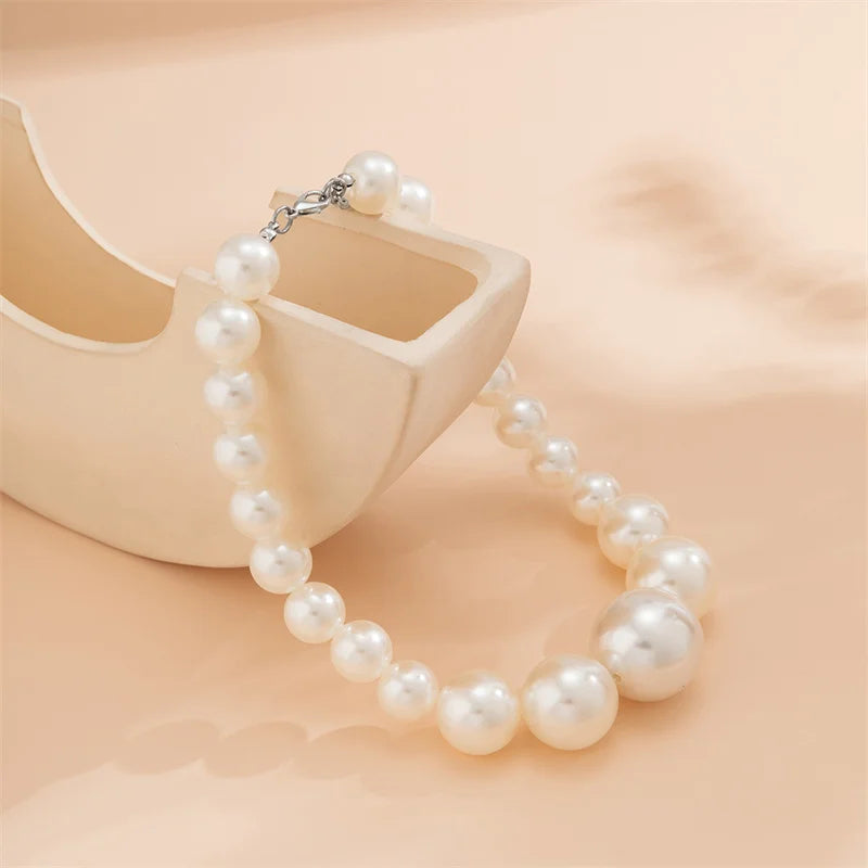 Faux Pearls Necklace/Bracelet/Earrings