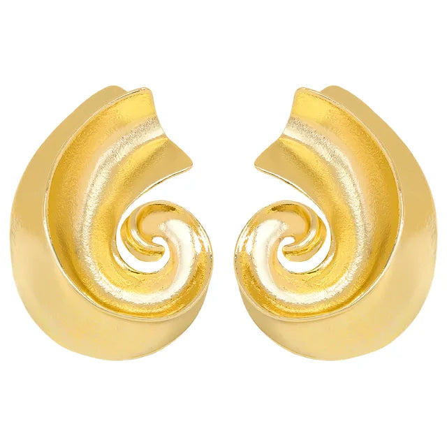 Vintage Chunky Conch Earrings