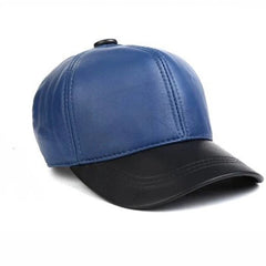 Dual Color Leather Baseball Cap