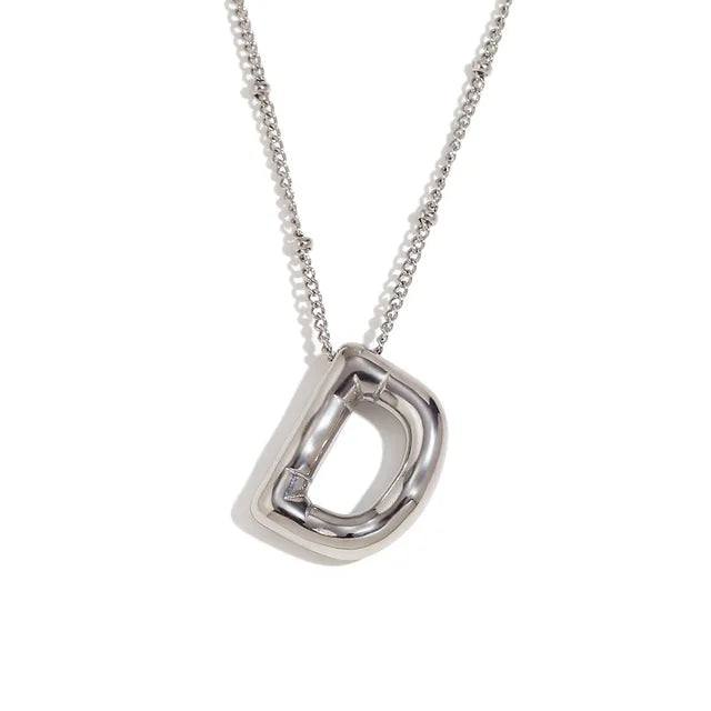 Alphabet Pendant Plated Necklace