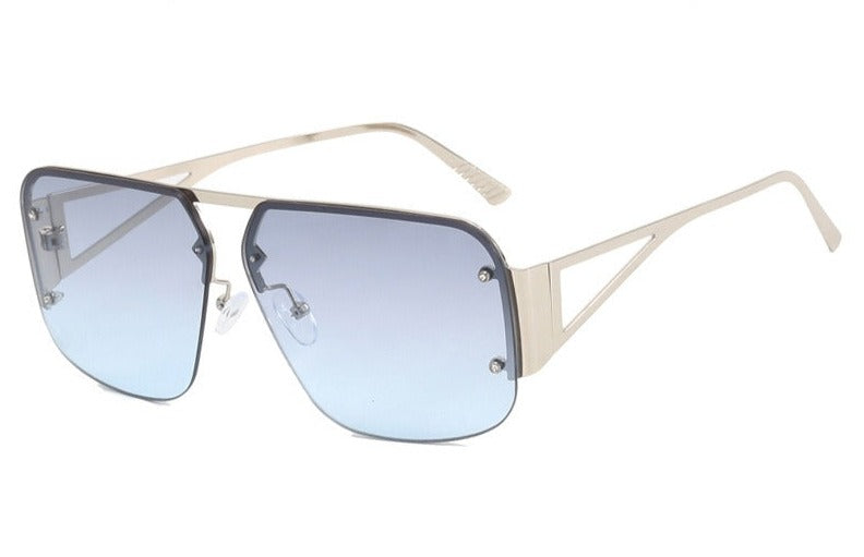 Rimless UV400 Aviator Sunglasses