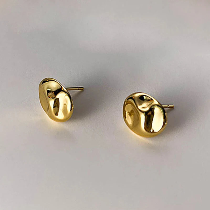 Irregular Oval Stud Earrings