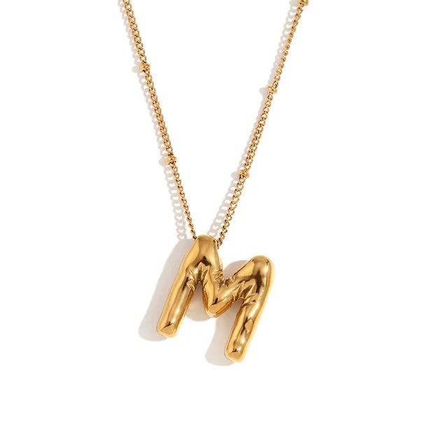 Alphabet Pendant Plated Necklace