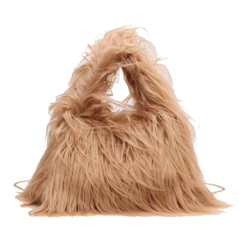 Fluffy Faux Fur Shoulder Bag