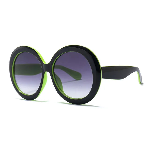 Oversized Gradient Round Sunglasses