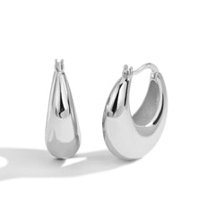 Smooth Round Hoop Earrings