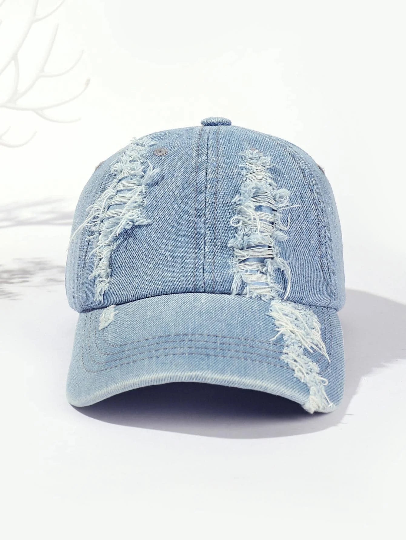 Frayed Denim Baseball Cap