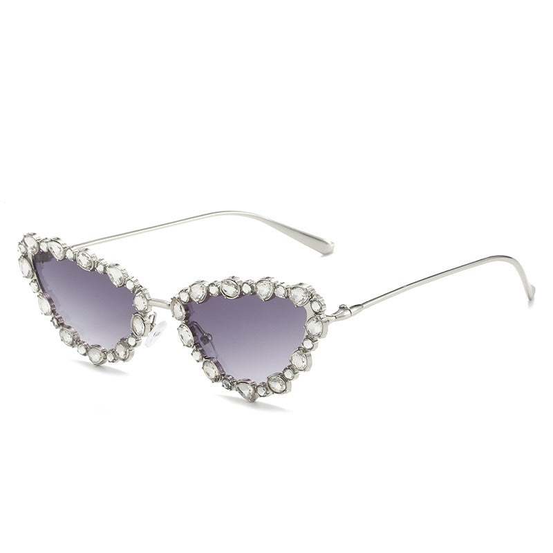 Cat Eye Rhinestones UV400 Sunglasses