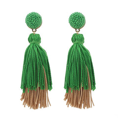 Bohemian Double Layered Tassel Earrings