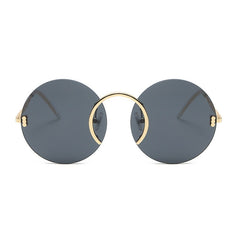 Round Frame Rimless UV400 Sunglasses