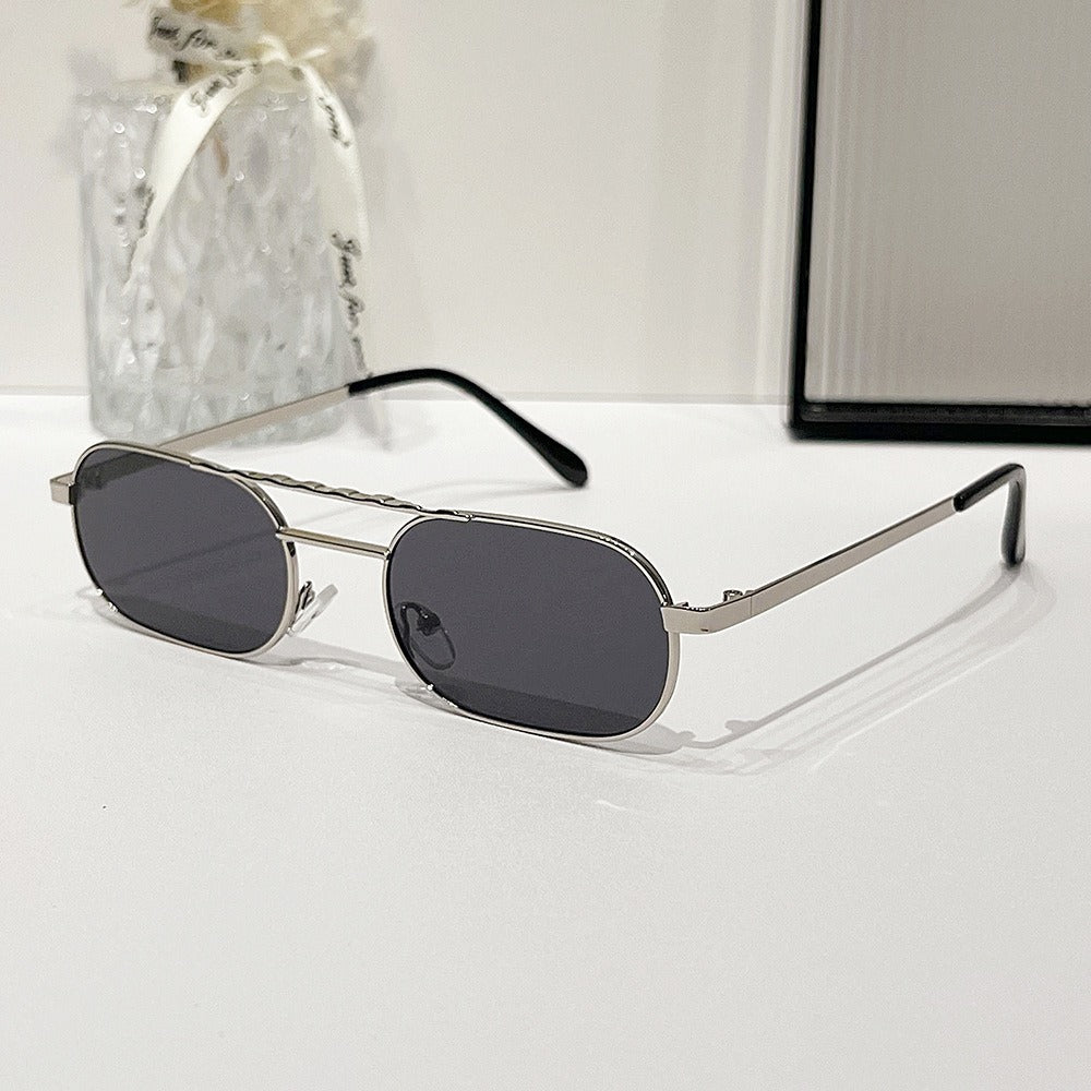 Square Narrow Frame Sunglasses