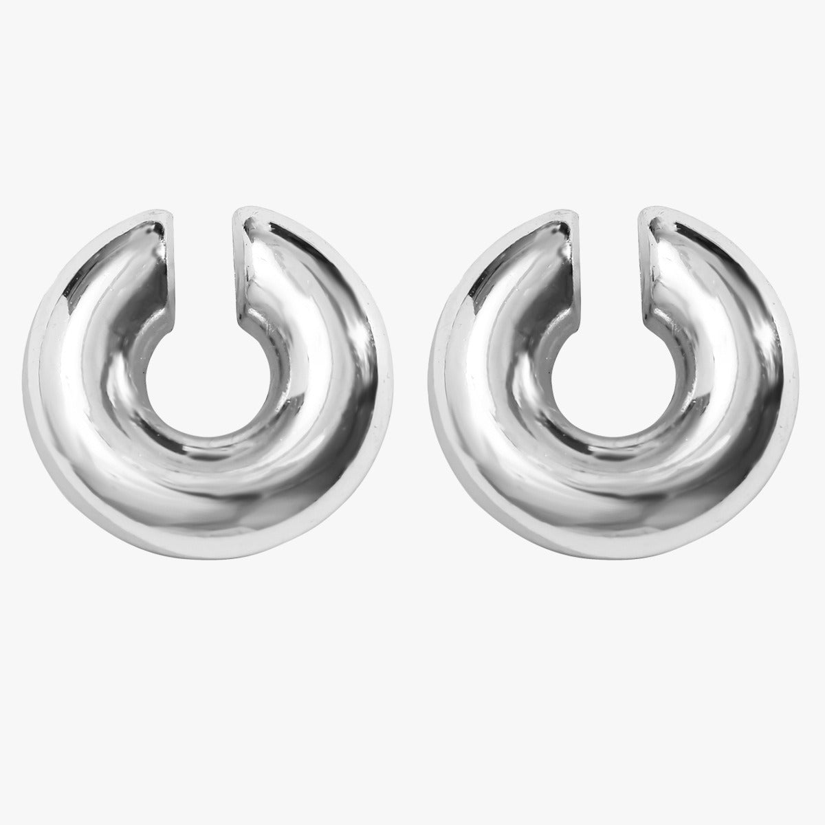 Hollow Thick C-shaped Clip Earrings