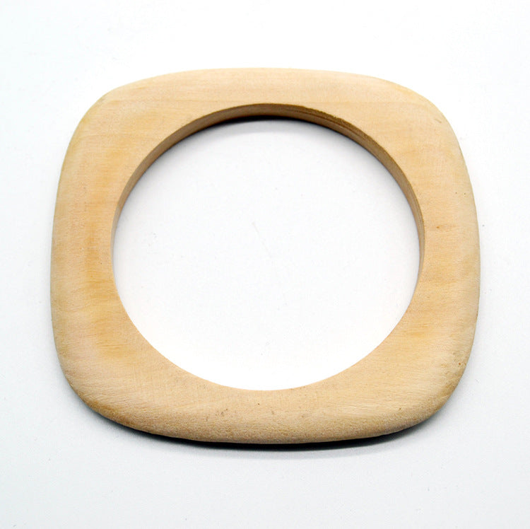 Rounded Edges Square Wood Bracelet