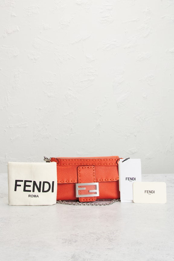Fendi Selleria Mini Baguette Shoulder Bag
