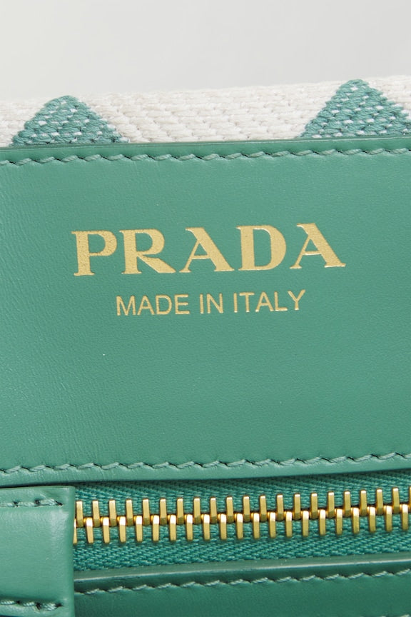 Prada Symbole Embroidered Tote Bag