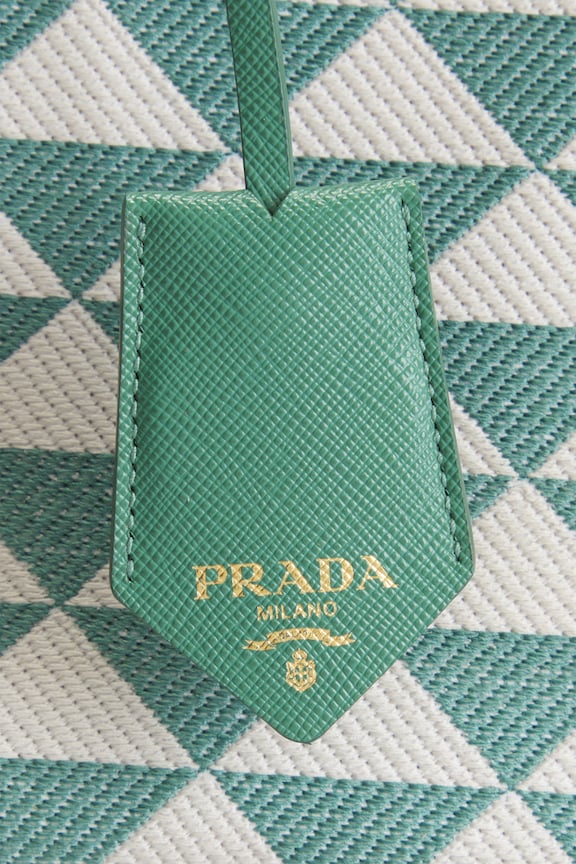 Prada Symbole Embroidered Tote Bag