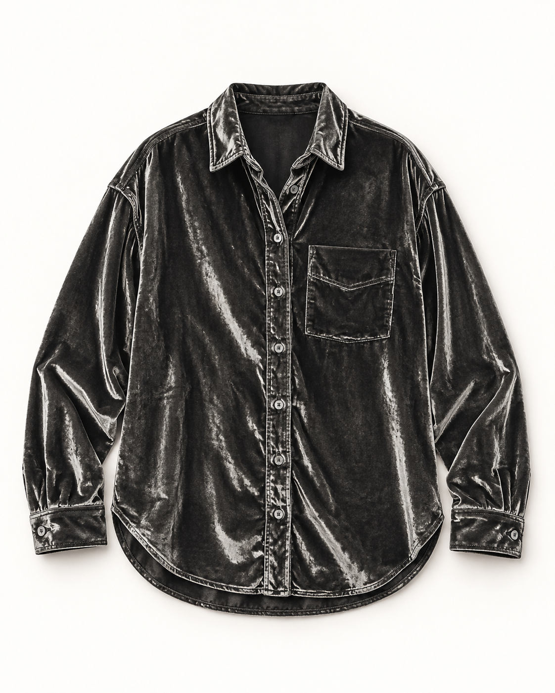 x We The Free Alexi Solid Velvet Shirt
