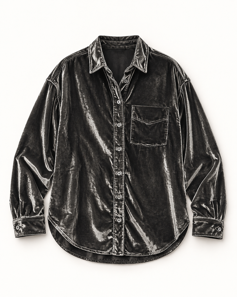 x We The Free Alexi Solid Velvet Shirt