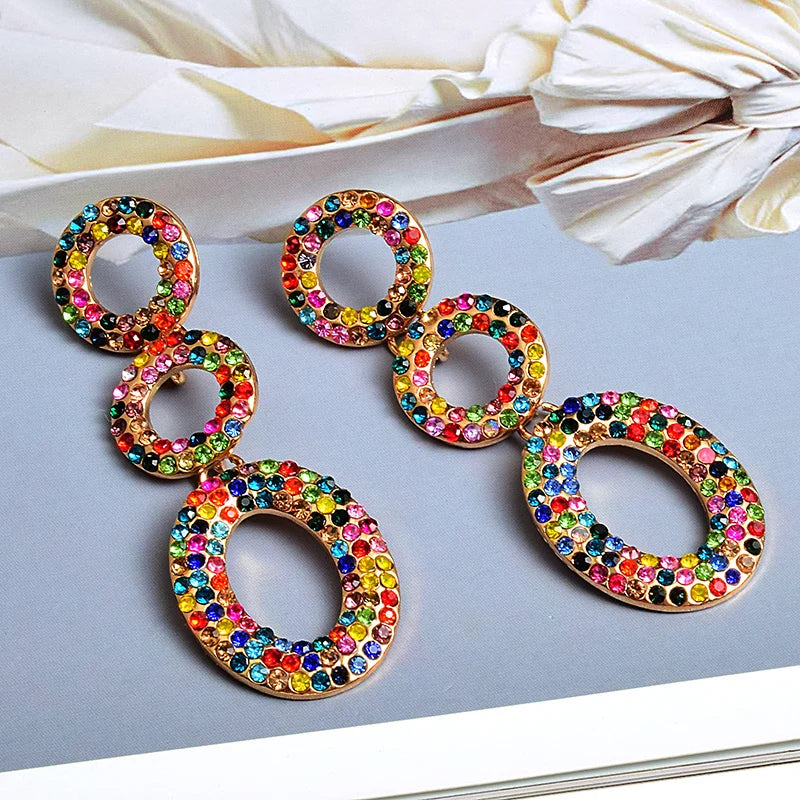 Triple Hoops Dangle Earrings