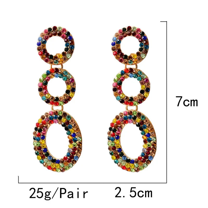 Triple Hoops Dangle Earrings