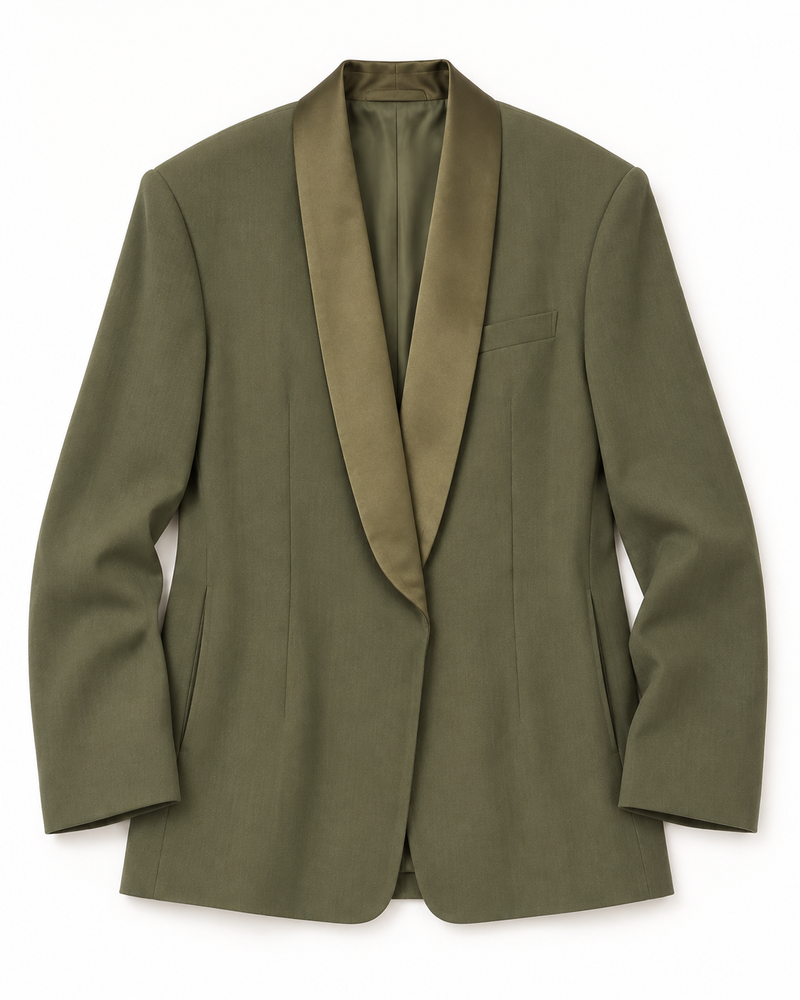 Wool Blend Longline Suiting Blazer