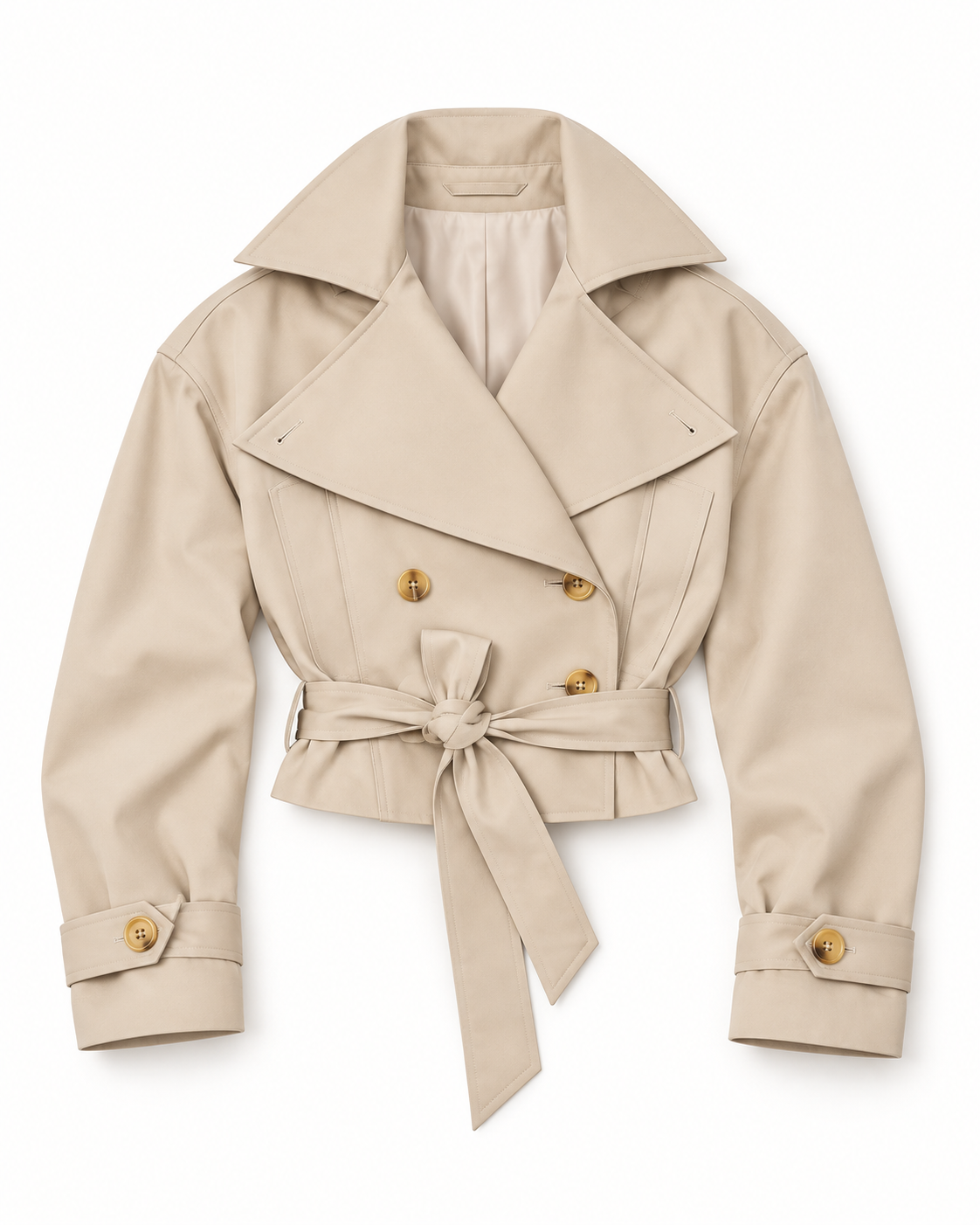 Oversized Cropped Trench