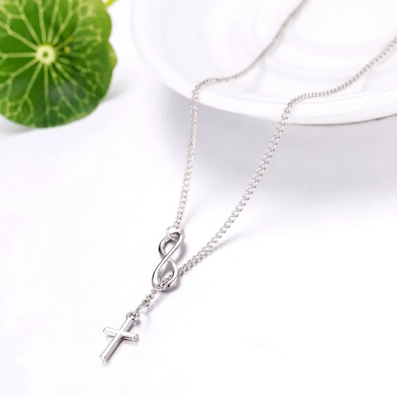 Minimalist Luck Cross Pendant Necklace