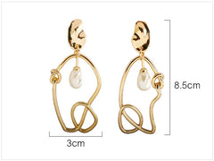 Dangling Faux Pearls Drop Earrings