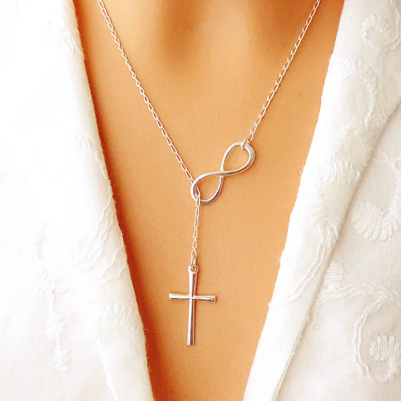 Minimalist Luck Cross Pendant Necklace