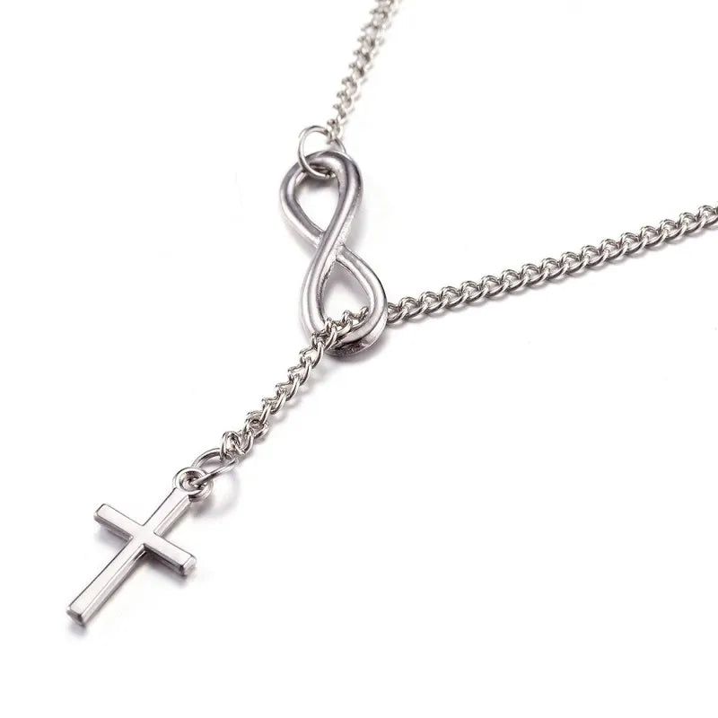 Minimalist Luck Cross Pendant Necklace