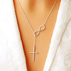 Minimalist Luck Cross Pendant Necklace