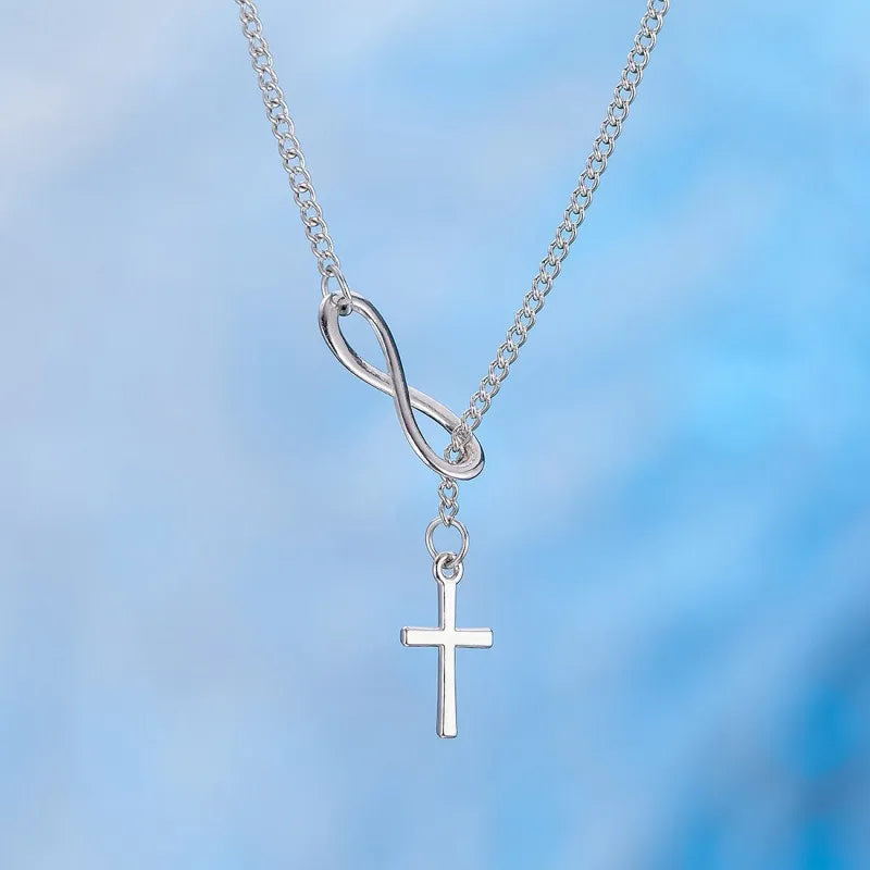 Minimalist Luck Cross Pendant Necklace