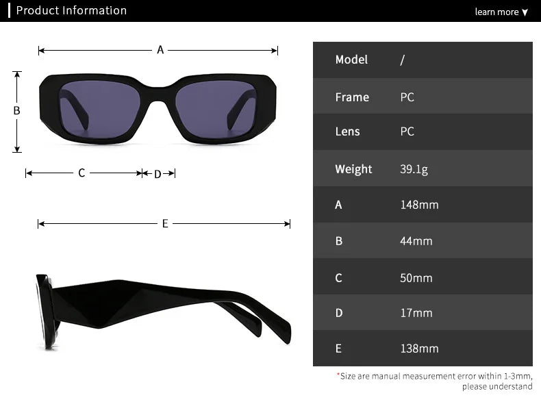 Square Frame Small Sunglasses