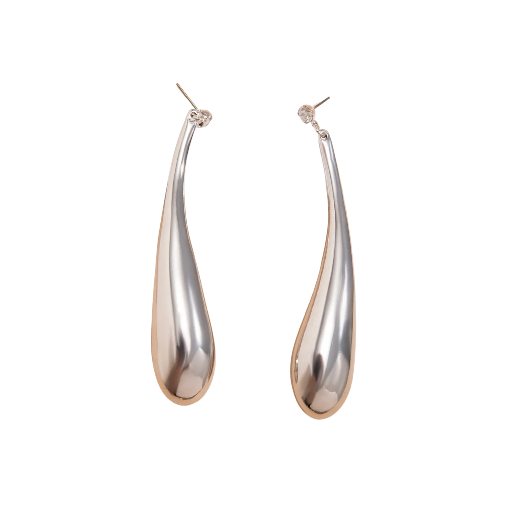 Oversized Teardrop Earrings - Necklace