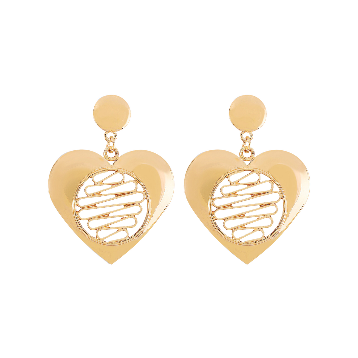 Hearts Electroplated Dangle Earrings