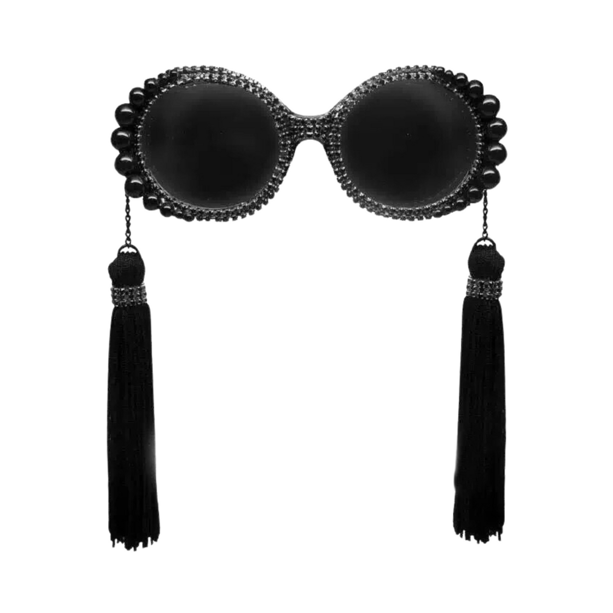 Tasseled Faux Pearl Frame Sunglasses