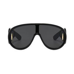 One-piece Oval Large Frame Sunglasses