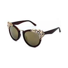 Rhinestone Cat Eye Full-Frame Sunglasses